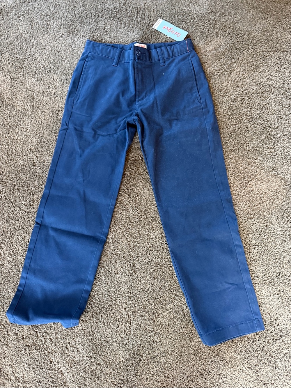 Cat & Jack Navy Blue Straight Casual Pants Sz 8 husky